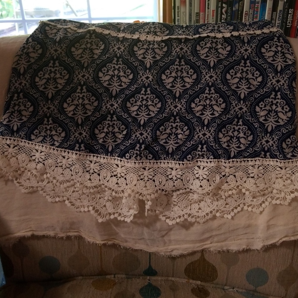 Francesca's new blue and white print skort